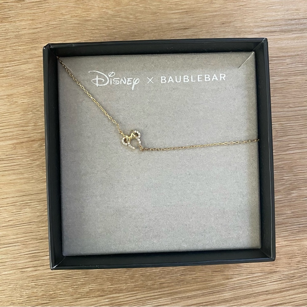 New in Box - BaubleBar - Disney Minnie Mouse Ears Asymmetrical Necklace